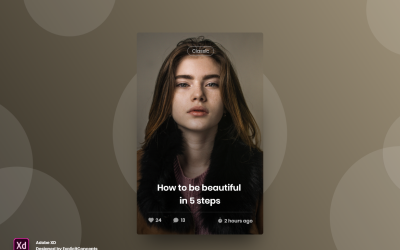 Blog Widget Hero Header Úvodní stránka Adobe XD Template Vol 041