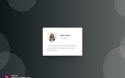 Целевая страница заголовка Testimonial Hero Adobe XD Template Vol 050