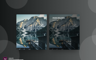 Целевая страница заголовка заголовка портфолио Hover State Hero Adobe XD Template Vol 055