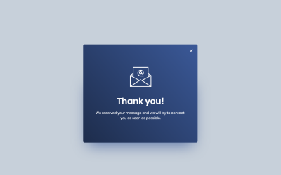 Conformation Lightbox Hero Header Céloldal Adobe XD Template Vol 023