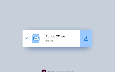 Download Widget Hero Header-bestemmingspagina Adobe XD-sjabloon Vol 034