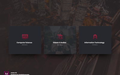 Kategorien Artikel Hero Header Landing Page Adobe XD Template Vol 040