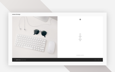 Plantilla de Adobe XD de página de inicio de encabezado de héroe, vol. 008