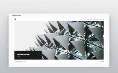 Plantilla de Adobe XD de página de inicio de encabezado de héroe Vol 010