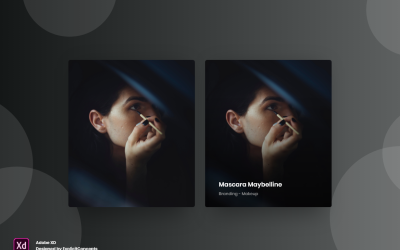 Portfolio Hover State Hero Header Landing Page Modèle Adobe XD Vol 053