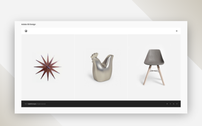 Strona docelowa nagłówka bohatera Szablon Adobe XD, tom 007