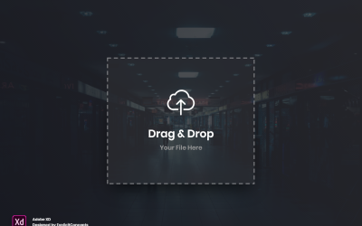 拖动图像小部件英雄标题着陆页 Adobe XD 模板第 043 卷