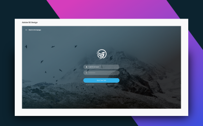 Vstupní stránka přihlášení Adobe XD Template Vol 01