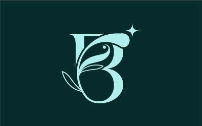 Logo de beauté floral élégant Logo Royal B