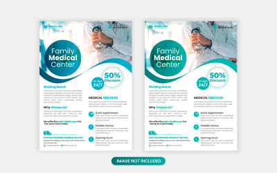 Medische folder Ontwerpsjabloon Gezondheidszorg en medische flyer