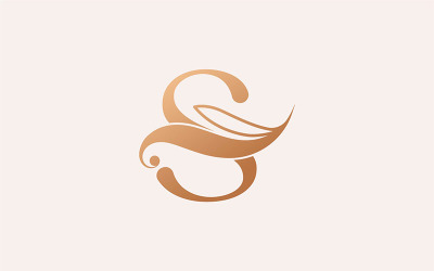Modello di logo di bellezza per massaggi naturali Lettera S