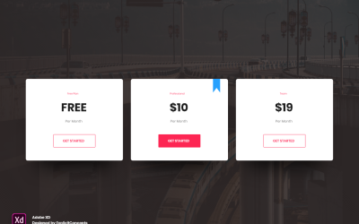 Pristabell Hero Header Landing Page Adobe XD Template Vol 067
