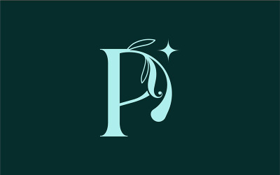 Şık Çiçekli Güzellik Logo Kraliyet Logosu P