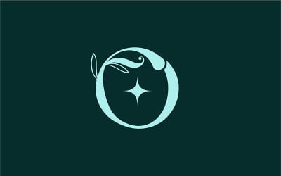 Стильний квітковий логотип Royal Logo O
