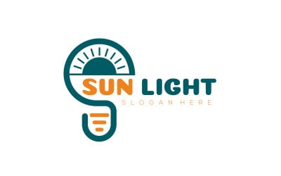 Sun Light | Premium Sun Light Logo Design | Infinity Sun Light Vector Logo Template