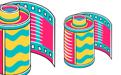 Camera Roll Film (90's Vibe) Vector Illustration