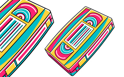 Cassette vidéo (Vibe des années 90) Illustration vectorielle