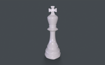 Chess King Lowpoly 3D-modell
