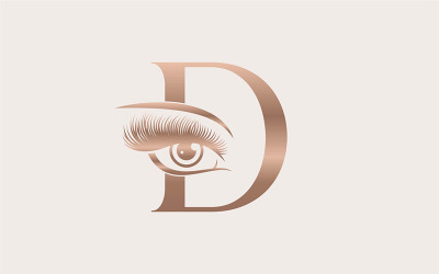 Design de logotipo de marca Cosméticos de beleza D