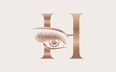 Design des Markenlogos Schönheitskosmetik H