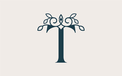 Modelo de design de logotipo de marca Cosmético de beleza T