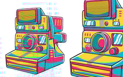 Polaroid Camera (90's Vibe) Vector Illustration