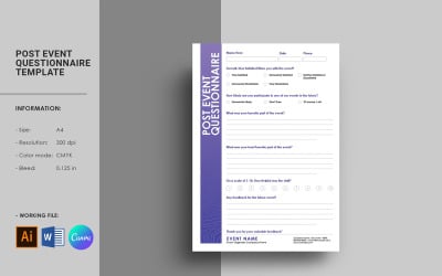 Printable Post Event Questionnaire Template