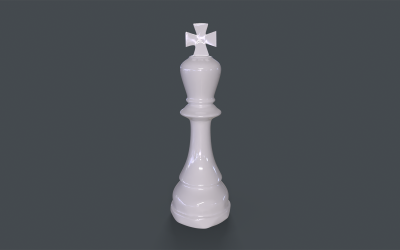 Schaakkoning Lowpoly 3D-model