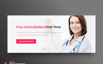 Call To Action Hero Header Landing Page Adobe XD Template Vol 077