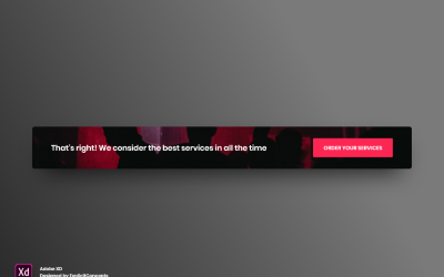 Página de destino do cabeçalho do herói de chamada à ação Adobe XD Template Vol 075