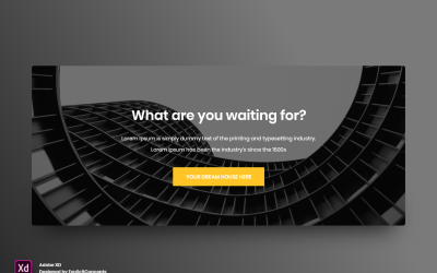 Página de inicio de encabezado de héroe de llamada a la acción Adobe XD Template Vol 076