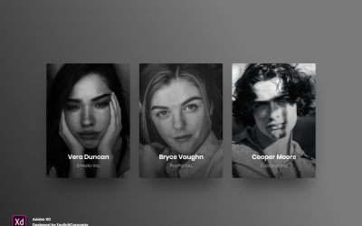 Takım Bölümü Kahraman Başlığı Açılış Sayfası Adobe XD Şablonu Cilt 082