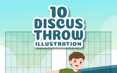 10 Diskuskast som spelar Illustration