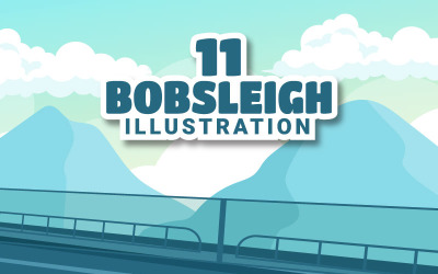 11 Ilustração de esporte de bobsleigh