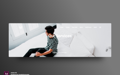 Section Title Hero Header Landing Page Adobe XD Template Vol 088