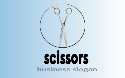 Szablon Logo Nożyczki Fryzjer