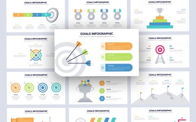 Üzleti célok Infografika Google Diák sablon