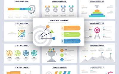 Üzleti célok Infographic PowerPoint sablon