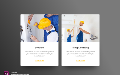 Constructions Services Hero Header Landing Page Modèle Adobe XD Vol 114