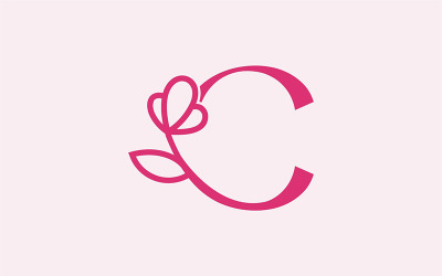 Hermosa Moda Belleza Logo Letra C