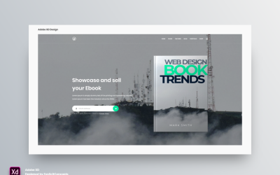 Hero Header Landing Page Adobe XD-Vorlage Vol. 109