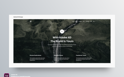 Modèle Adobe XD de page de destination d&amp;#39;en-tête de héros Vol 103