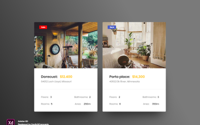 Real Estate Units Hero Header Landingspagina Adobe XD Template Vol 112