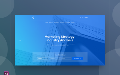 Шаблон цільової сторінки Hero Header Adobe XD, том 139