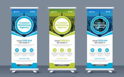 Business Promotion Roll-up-Banner-Vektor-Design