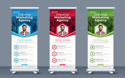 Corporate roll up banner for marketing