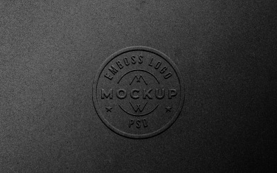 Embossed Logo Mockup PSD-sjabloon Vol 11