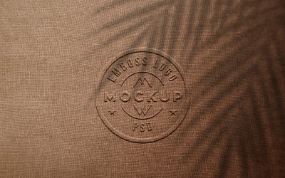 Embossed Logo Mockup PSD Template Vol 03