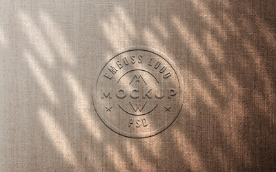 Embossed Logo Mockup PSD Template Vol 09