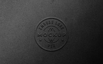 Embossed Logo Mockup PSD Template Vol 11